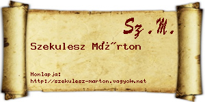 Szekulesz Márton névjegykártya